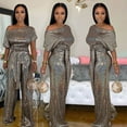 thumbnail image 3 of JGTDBPO Jumpsuits For Women Banquet Evening Dress Noble And Elegant Illusion Laser Bright Jumpsuit Evening Suit, 3 of 9