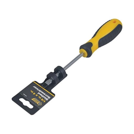 UPC: 0843518087619 | Steel Grip 2796399 0.25 S x 4 in. Slotted Screwdriver