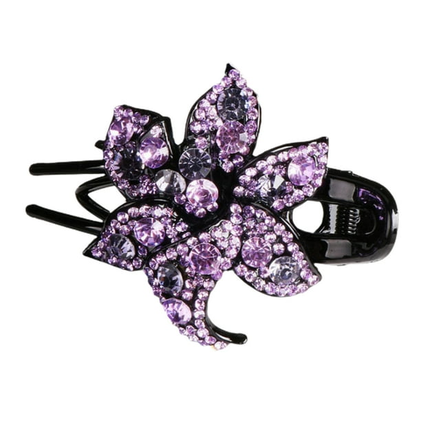 Pinzas Para El Pelo Con Diamantes De Imitación, Horquillas Para El Pelo Con Flores, Accesorios Para El Cabello Para Mujeres Y Niñas Eigraketly CE008100-01