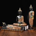 thumbnail image 3 of Estatua antigua de Buda durmiente, decoración Fengshui, de Buda reclinable tailandés para habitación , salón, decoración Interior de , negro Baoblaze Estatua de Buda, 3 of 8