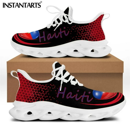 

Haiti Flag Brand Design Flats Men Shoes Casual Sneakers Lace-up Summer Comfortable Men s Walking Zapatillas Hombre