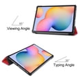 thumbnail image 4 of Allytech Galaxy Tab S6 Lite 10.4" 2022 2020 Case SM-P610 P615 P613 P619, Slim Fit Hard PC Shell Auto Sleep Wake Trifold Stand Shockproof Protective Back Cover for Samsung Galaxy Tab S6 Lite - Red, 4 of 9