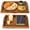Rustic Light Brown, variant on Rustic Light Brown Nesting Wood Serving Trays Set of 2