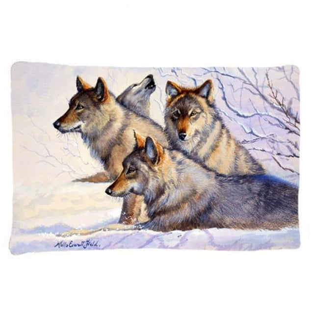 Carolines Treasures FMF0007PILLOWCASE Wolves by Mollie Field Fabric Standard Pillowcase