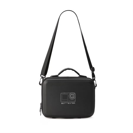Carrying Case Compatible for ACTION 5 PRO Action Camera PU EVA Storage Bag Protective Travel Shell Sleeve Waterproof Organizer Handheld Cam Accessories Crossbody Pouch(Case Only)