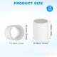 thumbnail image 3 of Uxcell 12-Pack 1 Pulgada Adaptador de Acoplamiento de Tubería de PVC, Conectores de Socket Sch40 para Uso Industrial [Socket x Socket, Blanco], 3 of 7