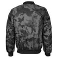 thumbnail image 2 of Men's Premium Multi Pocket Water Resistant Padded Zip Up Flight Bomber Jacket (Camo - Grey, S), 2 of 2