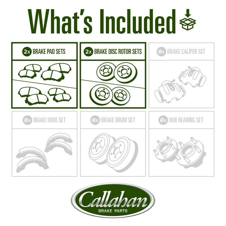 Callahan Brake Parts Brake Kit for Nissan 300ZX 1989-1996 Front