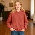 thumbnail image 5 of SUXIAN Hoodie Girls Graphic Print Long Sleeve Pullover Casual Jacket with Pocket Kids Girls Hoodie 11-12 Years, 5 of 6