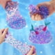thumbnail image 5 of Slime Kit Okaybee Ocean - Cuenta con diseño de sirena (3 unidades, 100 ml), color rosa y azul, 5 of 8