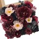thumbnail image 1 of Flores artificiales Serwalin, rosas negras, borgoña, seda, 10 unidades, 1 of 8