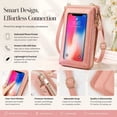thumbnail image 6 of Touchscreen Phone Crossbody Bag for Women, Shoulder Wristlet Handbag with Clear Window for Travel, Shopping and Everyday Use, Gray, 6 of 8