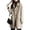 Beige, variant on comerut Women Overcoat Solid Color Lapel Collar Mid-Length with Buttons Loose-fitting Keep Warm Polyester Winter Warm Women Double-Breasted Overcoat for Lady