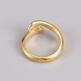 thumbnail image 5 of Womens Cuddle Hug Ring Titanium Steel 18K Gold Plated Fashion Statement Jewelry Gift Durable High Quality Soon, 5 of 5