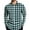 Dark Green, variant on New Men's Long-Sleeved Plaid Shirt Spring Lapel Button Fashion Casual Comfortable Personality Breathable Handsome Male Loose Elastic Outwear Yellow M