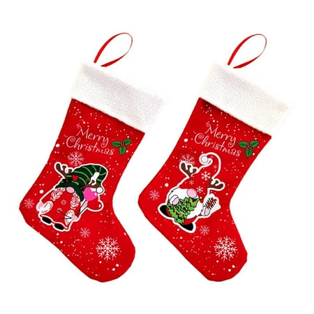 

Dasbsug Merry Christmas Gnome Stocking 2pcs/set Children s Candy Indoor Family