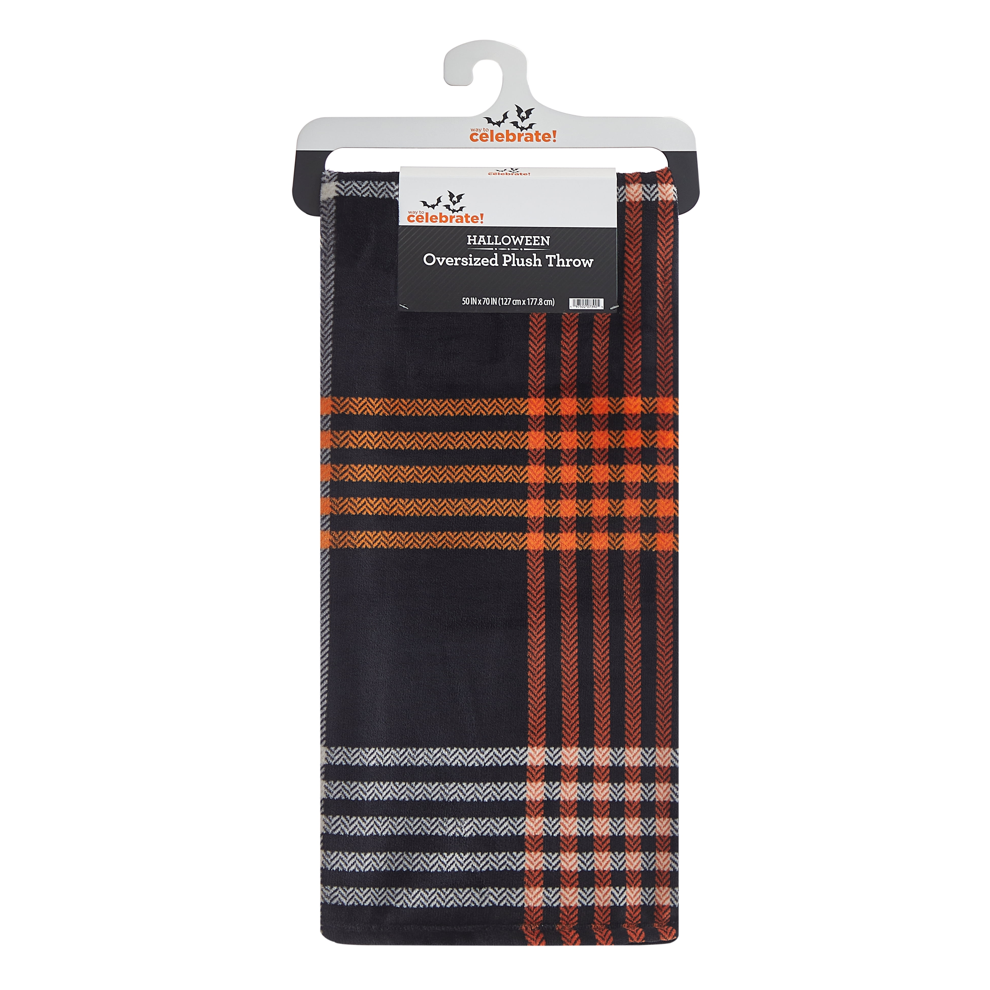 Ways to Celebrate Cozy Plush Plaid Print Throw Blanket 50"x 60", All Ages