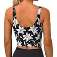 thumbnail image 3 of Lsque Lilies Flowers Printed Women'S Sports Bra, Compression, Moisture Wicking, High-Impact Sports Bra For Women,Supportive sports bra-Medium, 3 of 9