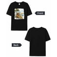 thumbnail image 6 of T Shirts for Women Short Sleeve Cotton Crewneck T-Shirt, Beach Vacation Palm Tree Camping Car Funny Yak Tee Tops Casual Basic T-Shirts, XS-5XL Black M, 6 of 7