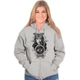 thumbnail image 3 of Butterfly Moth Spiritual Crystal Ball Womens Plus Size Graphic Zipper Hoodie Brisco Brands 3X, 3 of 5