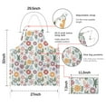 thumbnail image 7 of Colorful Daisy Flower Floral Pattern Apron-Garden Aprons for Women with Pockets-Cotton Linen Waterproof Kitchen Cooking Gardening Aprons Adjustable for Kitchen,Cooking,BBQ and Salon 33x27 Inch, 7 of 7