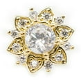 thumbnail image 6 of Flat Back Studs Internally Threaded 16g with Paved CZ Flower and Round CZ Center, 6 of 6