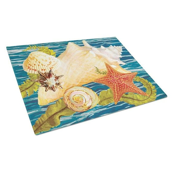 Carolines Treasures PRS4057LCB Conch Starfish & Cockle II Glass Cutting Board - Large