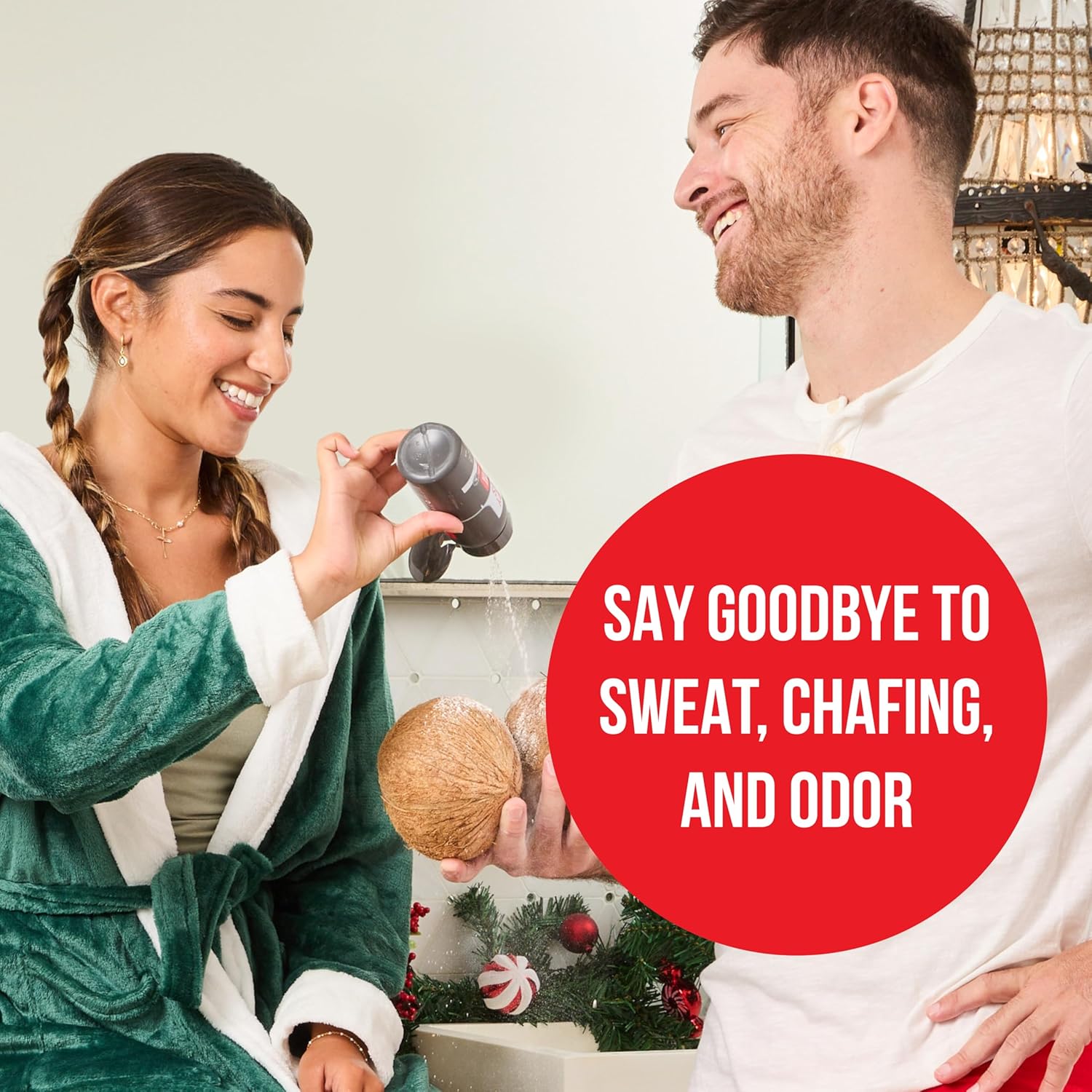 Happy Nuts Comfort Puderspray Für Männer – Anti-Scheuern, Aluminiumfrei, Mit Aloe & Kokos