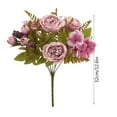 thumbnail image 3 of Soft Peach Pink and Magenta Red Vintage Artificial Peonies Silk Flowers and Hydrangeas for Wedding Bridal Home Decor – Beautiful Floral Centerpiece Bouquet, 3 of 5