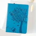 thumbnail image 5 of for iPad Pro 11 Case (2022 2021 2020 2018), iPad Air 5th 4th Generation 10.9 inch Case, Embossed Cat & Tree PU Leather Retro Shockproof Magnetic Clasp Wallet Card Slots Folio Kickstand Cover, Blue, 5 of 6