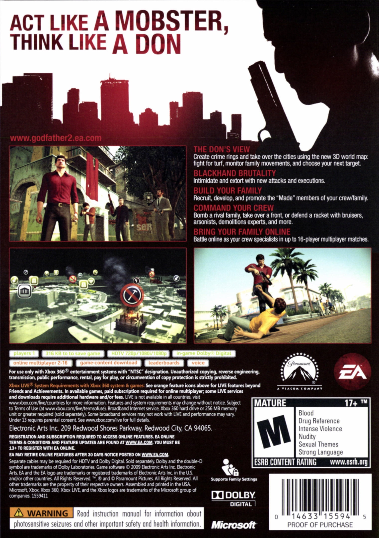 The Godfather II XBOX 360