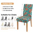 thumbnail image 6 of Lovely Wildflower Dining Chair Covers 4 Pack Colorful Autumn Leaves and Blossom Design Washable Polyester Stretch Slipcovers Removable Seat Protector for Summer Decor, 6 of 7