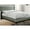 Silver, variant on Silver Faux Leather Upholstered Full Bed Frame, Modern Bedroom Essential With Headboard Size And Radiance