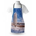 thumbnail image 3 of Nature Apron Winter Landscape with Snowy Foliage and Tree Icy Frozen Lands Panorama, Unisex Kitchen Bib Apron with Adjustable Neck for Cooking Baking Gardening, Turquoise Avocado Green, by Ambesonne, 3 of 3