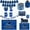 Blue, variant on Graduation Decorations Blue Themed Set - Congrats Grad Banner, Class Of 2025 , Balloons & Streamers Kit - Complete Party Supplies For High School &