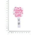 thumbnail image 4 of Solutions Sassy Statement Badge Reel White/Pink 'I'm Literally Just a Girl', 4 of 5