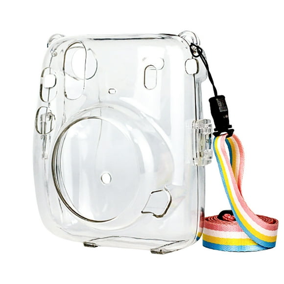Étui Protecteur Transparent en Cristal avec Bandoulière pour Appareil Photo Fuji Fujifilm Instax Mini 11, Accessoires Instantanés