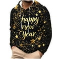 thumbnail image 2 of COSFO Men Hoodies Happy New Year Athletic Oversized Flannel Hooded Sweatshirts Pullover Long Sleeve Loose Fit with Pocket Men Shirts, 2 of 6