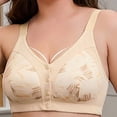 thumbnail image 2 of Bra for Women with Front Closure and Large Cup Size, Made of Nylon and Spandex, Seamless Design, Soft Stretch Band, Suitable for Plus Size, Four-Season Wear, 2 of 9