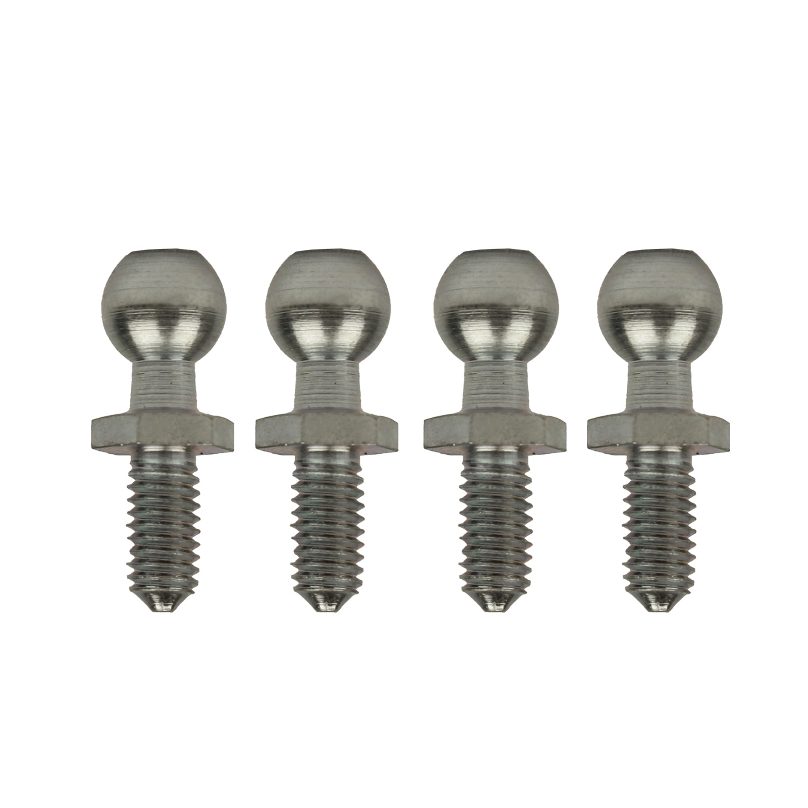 Qty 4 Ball Studs 10Mm, M6x1.0 Thread Zinc Color For Lift, Gas Strut