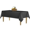 thumbnail image 5 of 5 Pack Premium Black Plastic Tablecloth - 108 x 54 in. Disposable Rectangle Plastic Cloth - Decorative Rectangle Table Cover Smooth Tablecloth - Disposable Table Cloths For Parties, Weddings And More., 5 of 6