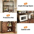 thumbnail image 3 of CABIHOME Bakers Rack with Storage 70.8" in Large Bakers Rack with Cabinet. Tall Bar Cabinet with Goblet Holder 5 Tier Microwave Stand with Protective Net, 3 of 6