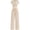 Beige, variant on Womens 2 Piece Outfits Summer Ribbed Knit Button Short Sleeve Tops Casual Wide Leg Pants Lounge Sets