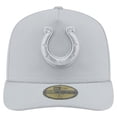 thumbnail image 2 of Men's New Era Gray Indianapolis Colts Color Pack A-Frame 59FIFTY Fitted Hat, 2 of 6