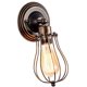 thumbnail image 1 of Lámpara de pared con jaula de alambre, iluminación rústica, lámpara de pared con una bombilla Edison vintage antigua, accesorio de luces industriales para interiores ajustable (bombilla no incluida) Namotu CZJJ-HY124, 1 of 7