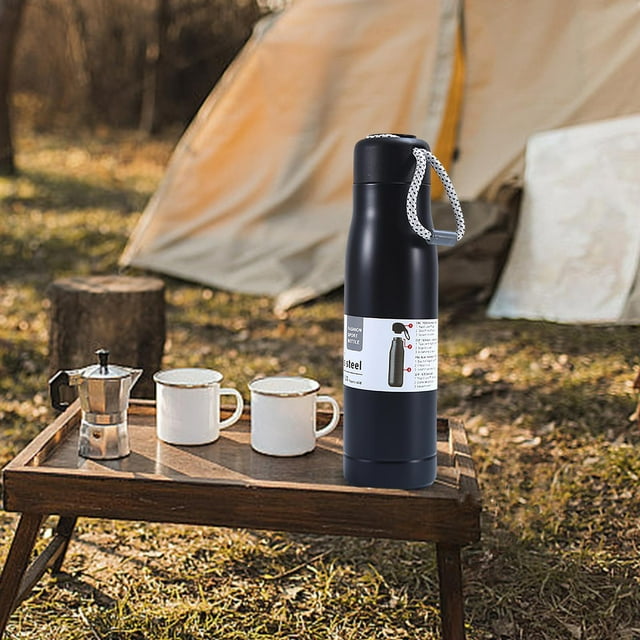 Qonioi Bouteille d'Eau Isolée en Acier Inoxydable, Gobelet de Sport à Double Paroi à Isolation sous Vide, Grande Capacité Réutilisable pour Randonnée, Gym et Voyage en Plein Air