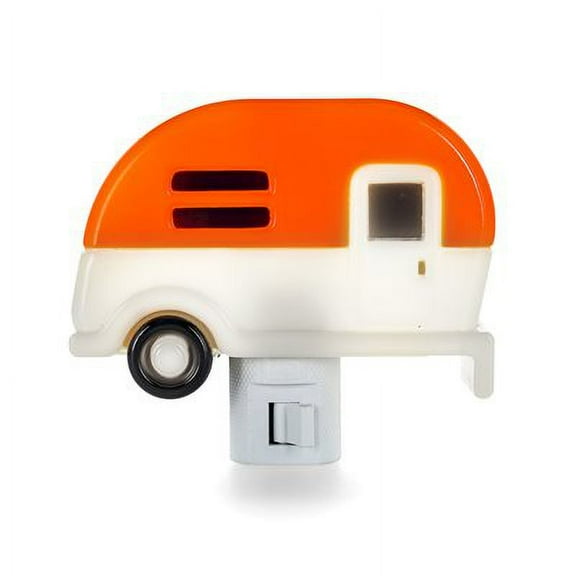 Camco Camper/RV Nightlight | Features A 360-Degree Swivel Base & Includes (1) 120V LED Bulb | Orange Color (53102)