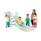 thumbnail image 1 of PLAYOUT KIDS | Resbaladilla Infantil 2 en 1 con Canasta de Básquetbol Color Aqua Plástico Resistente Interior Exterior 1.75m, 1 of 4