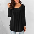 thumbnail image 2 of Ichuanyi Womens Tops, Fall and Winter Women Casual Solid Color Long Sleeve Crewneck Basic Comfy Tunic Blouse Tees on Cleanrance, 2 of 7