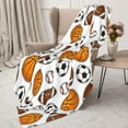 thumbnail image 5 of Sport Ball Basketball Soccer Football Baseball Throw Blanket Soft Bed Bedding Warm Cozy Plush Flannel Fleece Blankets Gifts for Boys Teens Men, Sofa Couch Bedroom Home Decor, 60x80, 5 of 6